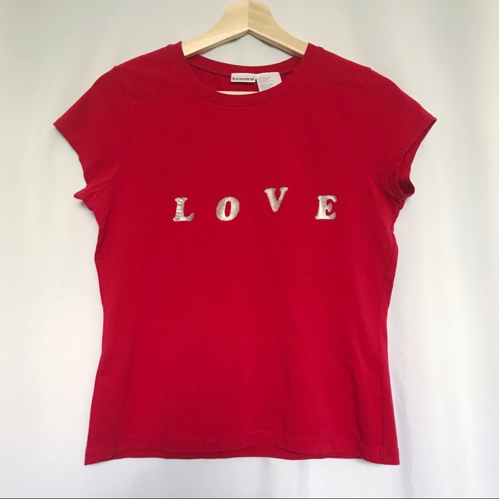 4/$25 Vintage red LOVE t shirt
